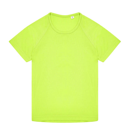 Ultra Yellow - Front - B&C Childrens-Kids #Active T-Shirt