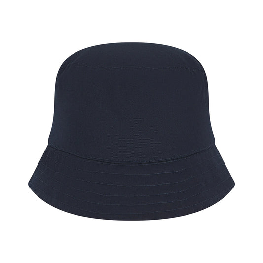 Navy - Front - Larkwood Baby Plain Bucket Hat