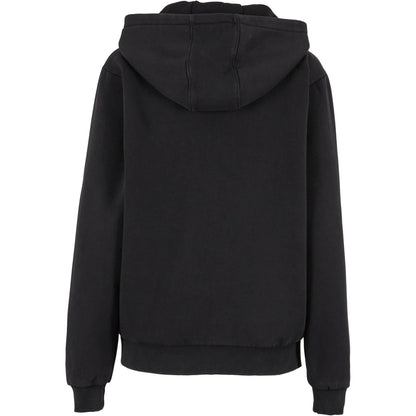 Black - Back - Build Your Brand Womens-Ladies Vintage Heavy Full Zip Hoodie