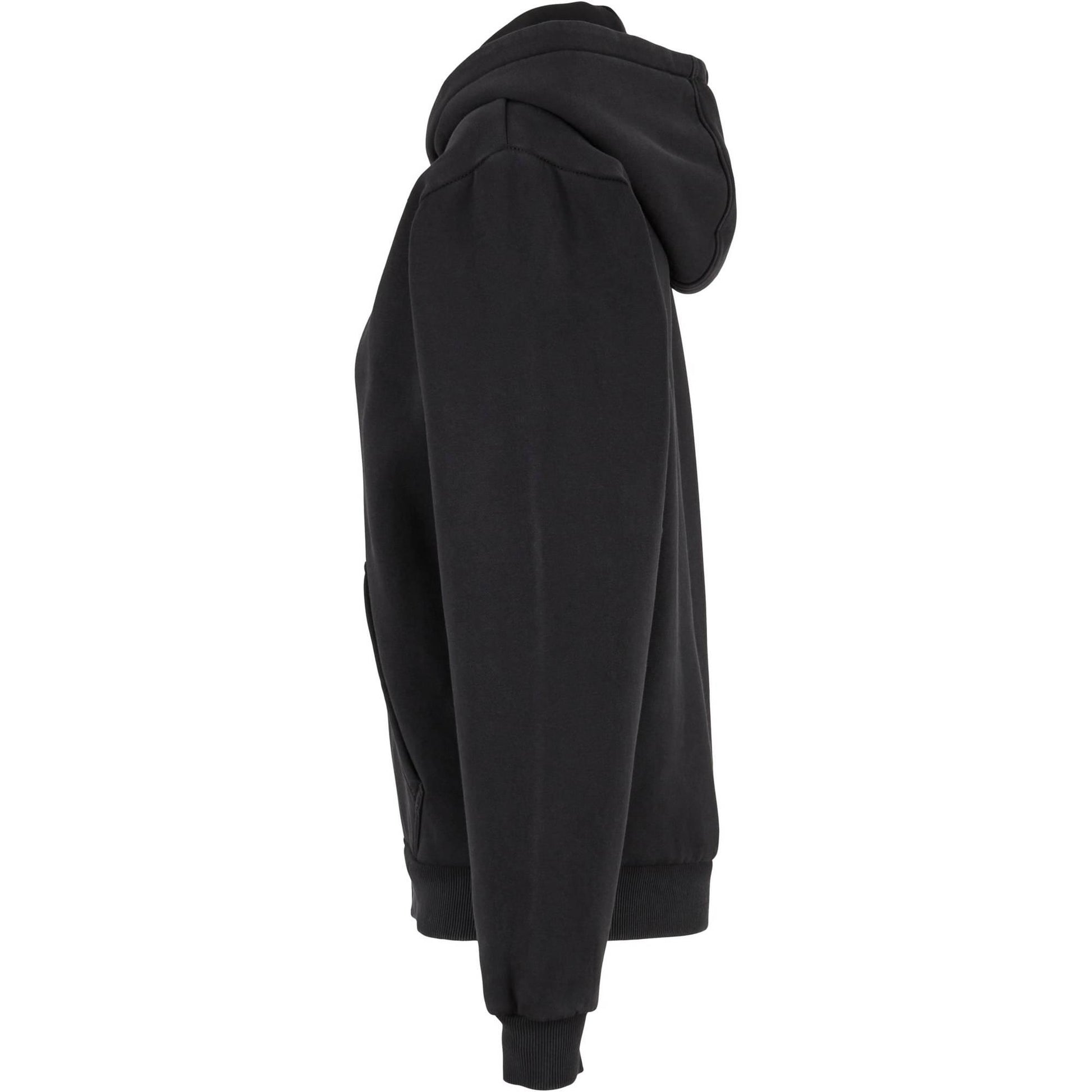 Black - Side - Build Your Brand Womens-Ladies Vintage Heavy Full Zip Hoodie