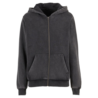 Magnet - Front - Build Your Brand Womens-Ladies Vintage Heavy Full Zip Hoodie