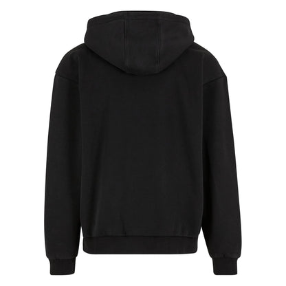 Black - Back - Build Your Brand Mens Vintage Heavy Full Zip Hoodie