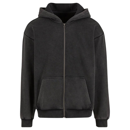 Magnet - Front - Build Your Brand Mens Vintage Heavy Full Zip Hoodie