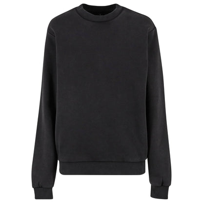 Black - Front - Build Your Brand Womens-Ladies Vintage Heavy Sweatshirt