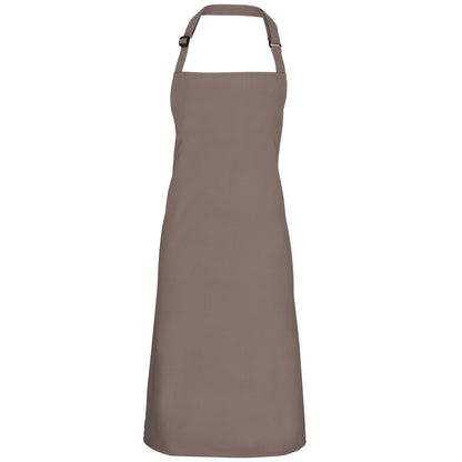 Mushroom - Front - Premier Colours Bib Apron - Workwear