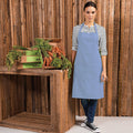 Mid Blue - Back - Premier Colours Bib Apron - Workwear