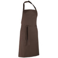 Brown - Front - Premier Colours Bib Apron - Workwear