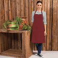 Burgundy - Back - Premier Colours Bib Apron - Workwear