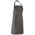 Dark Grey - Front - Premier Colours Bib Apron - Workwear