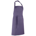 Purple - Front - Premier Colours Bib Apron - Workwear