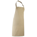 Khaki - Front - Premier Colours Bib Apron - Workwear