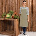 Olive - Back - Premier Colours Bib Apron - Workwear