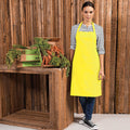 Yellow - Back - Premier Colours Bib Apron - Workwear