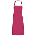 Magenta - Front - Premier Colours Bib Apron - Workwear