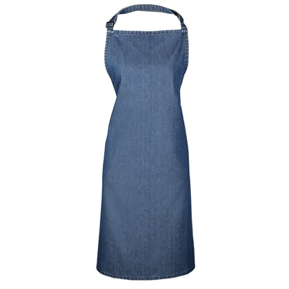 Indigo Denim - Front - Premier Colours Bib Apron - Workwear