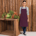 Aubergine - Back - Premier Colours Bib Apron - Workwear