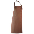 Mocha - Front - Premier Colours Bib Apron - Workwear