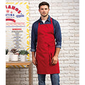 Strawberry Red - Back - Premier Colours Bib Apron - Workwear