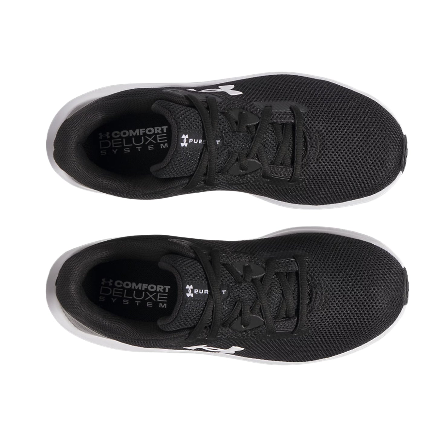 Black-White - Lifestyle - Under Armour Mens Charged Pursuit 4 Trainers
