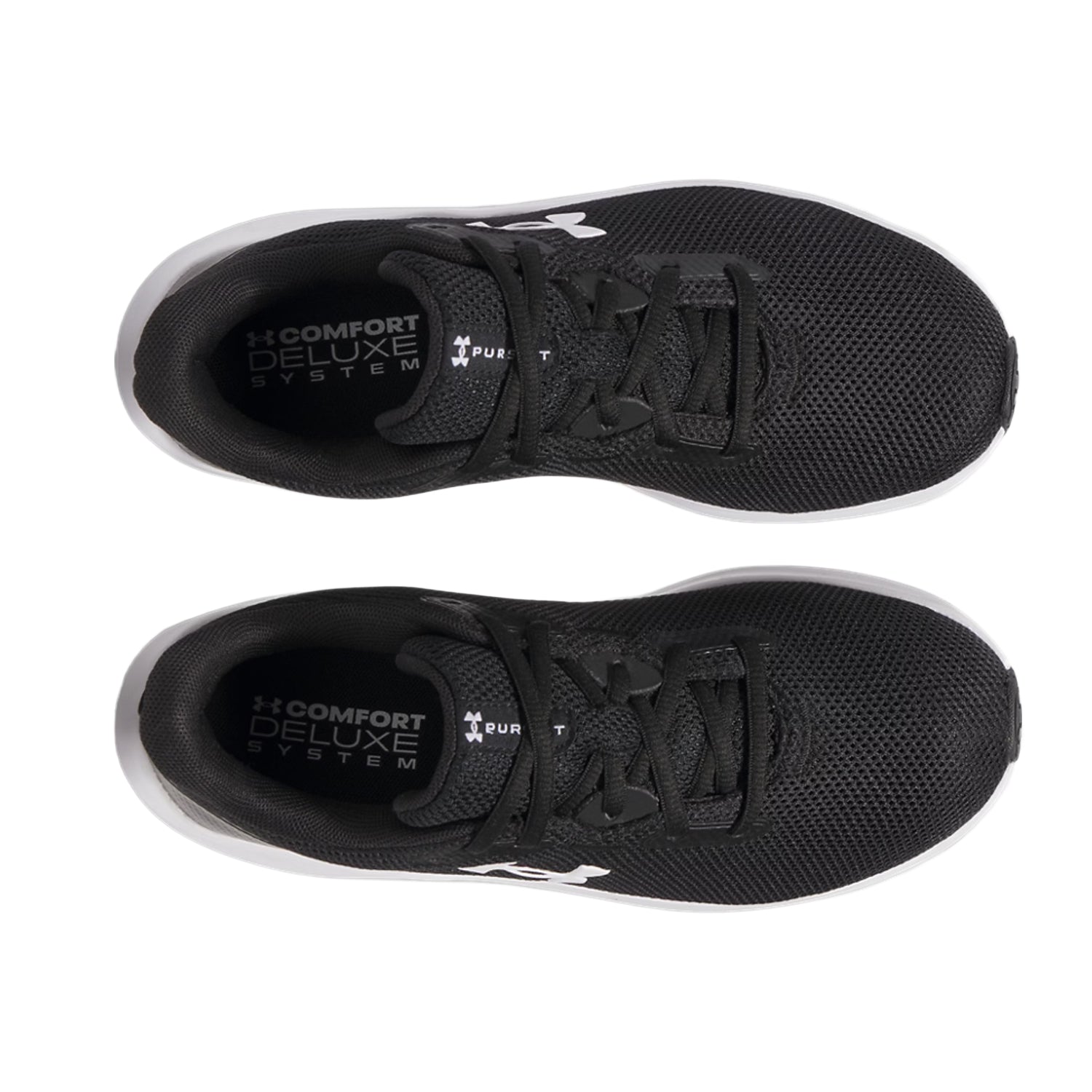 Black-White - Lifestyle - Under Armour Mens Charged Pursuit 4 Trainers