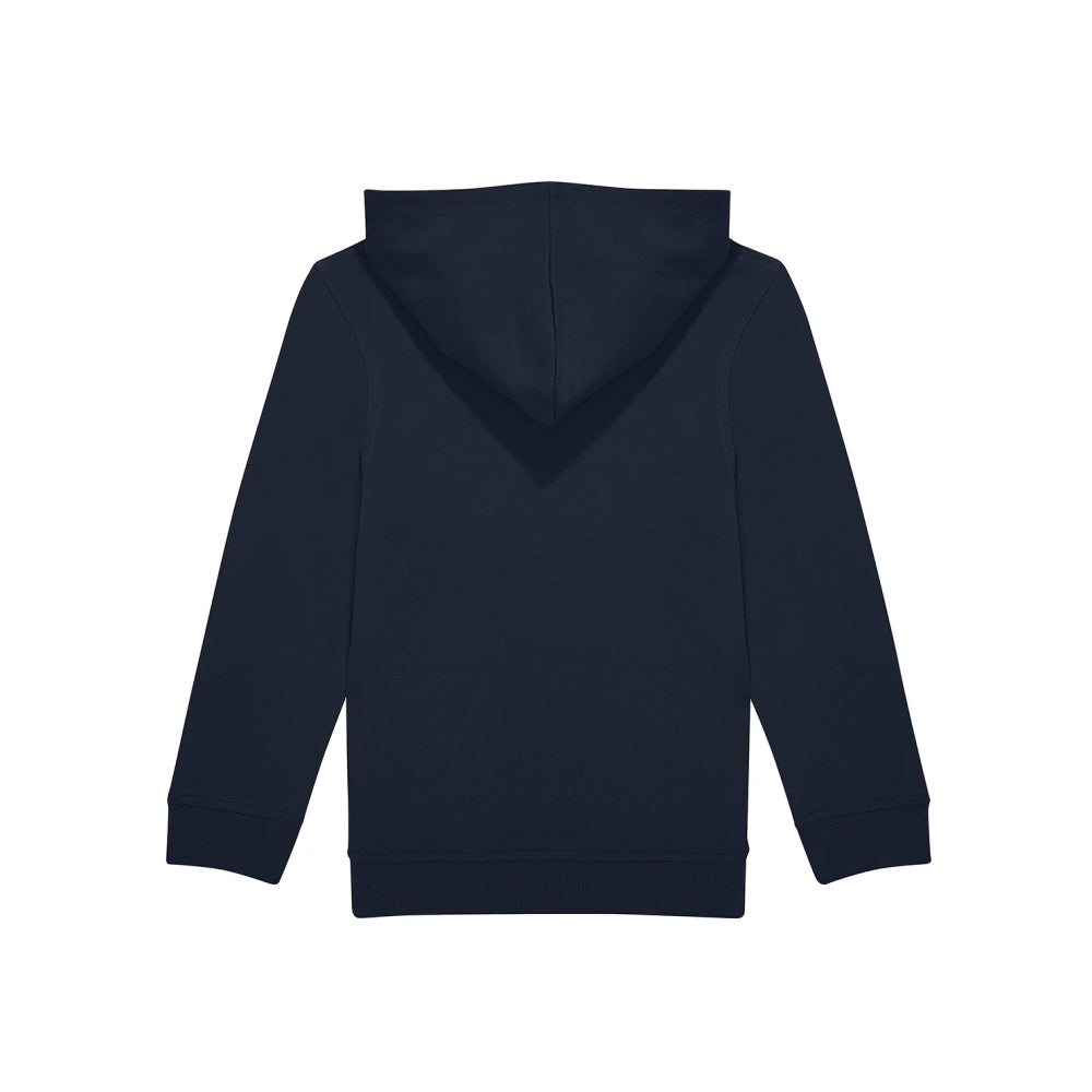 Navy - Back - B&C Childrens-Kids ID.333 Long-Sleeved Hoodie