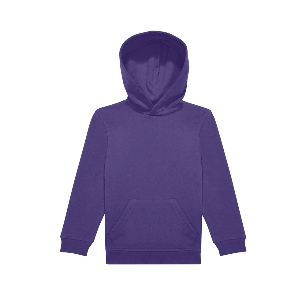 Radiant Purple - Front - B&C Childrens-Kids ID.333 Long-Sleeved Hoodie