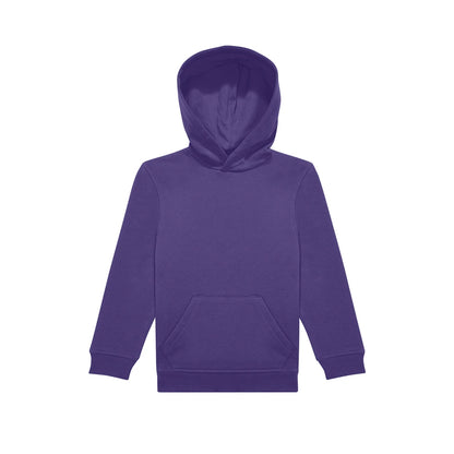 Radiant Purple - Front - B&C Childrens-Kids ID.333 Long-Sleeved Hoodie
