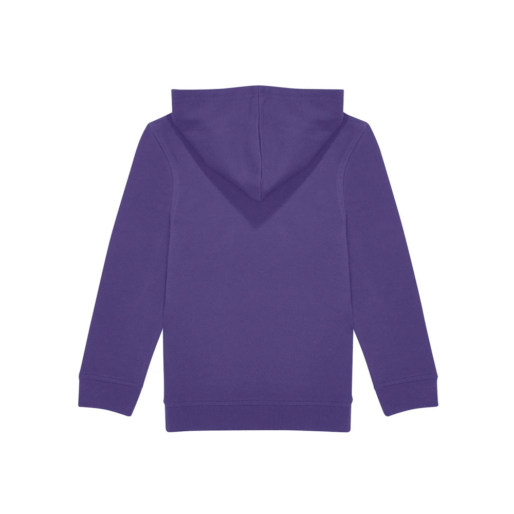 Radiant Purple - Back - B&C Childrens-Kids ID.333 Long-Sleeved Hoodie