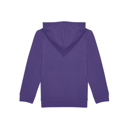 Radiant Purple - Back - B&C Childrens-Kids ID.333 Long-Sleeved Hoodie
