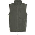 Dark Olive - Front - Front Row Unisex Adult Sherpa Recycled Gilet