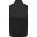 Black - Back - Front Row Unisex Adult Sherpa Recycled Gilet
