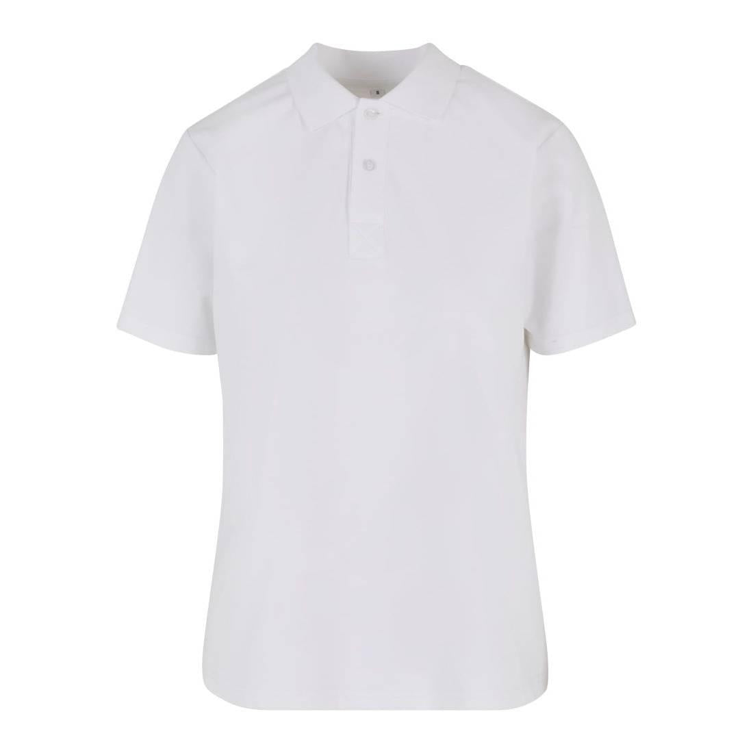 White - Front - Build Your Brand Womens-Ladies Sorona Polo Shirt