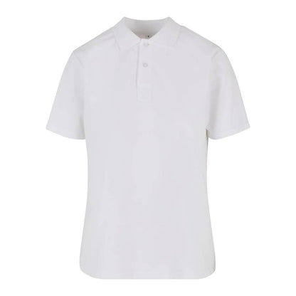 White - Front - Build Your Brand Womens-Ladies Sorona Polo Shirt