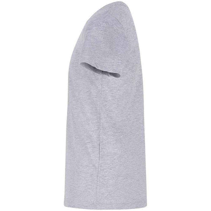 Heather Grey - Side - Awdis Childrens-Kids Plain Heather T-Shirt