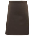 Brown - Front - Premier Ladies-Womens Mid-Length Apron