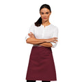 Burgundy - Back - Premier Ladies-Womens Mid-Length Apron