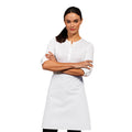 White - Back - Premier Ladies-Womens Mid-Length Apron