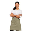 Khaki - Back - Premier Ladies-Womens Mid-Length Apron