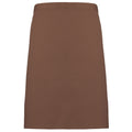 Mocha - Front - Premier Ladies-Womens Mid-Length Apron