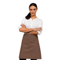 Mocha - Back - Premier Ladies-Womens Mid-Length Apron