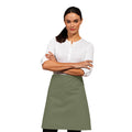 Olive - Back - Premier Ladies-Womens Mid-Length Apron