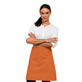 Orange - Back - Premier Ladies-Womens Mid-Length Apron