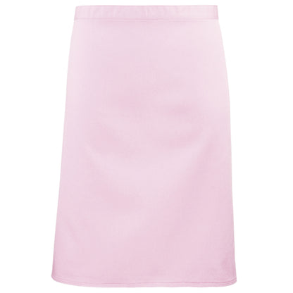 Pink - Front - Premier Ladies-Womens Mid-Length Apron