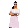 Pink - Back - Premier Ladies-Womens Mid-Length Apron