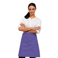 Purple - Back - Premier Ladies-Womens Mid-Length Apron