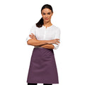 Aubergine - Back - Premier Ladies-Womens Mid-Length Apron