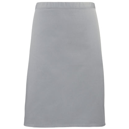 Silver Grey - Front - Premier Ladies-Womens Mid-Length Apron