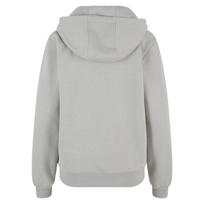 Light Asphalt - Back - Build Your Brand Womens-Ladies Fluffy Full Zip Hoodie