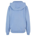 Powder Blue - Back - Build Your Brand Womens-Ladies Fluffy Full Zip Hoodie