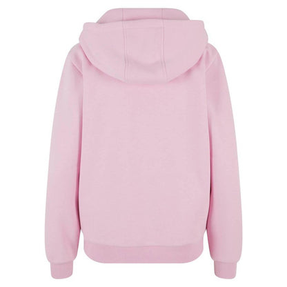 Soft Pink - Back - Build Your Brand Womens-Ladies Fluffy Full Zip Hoodie